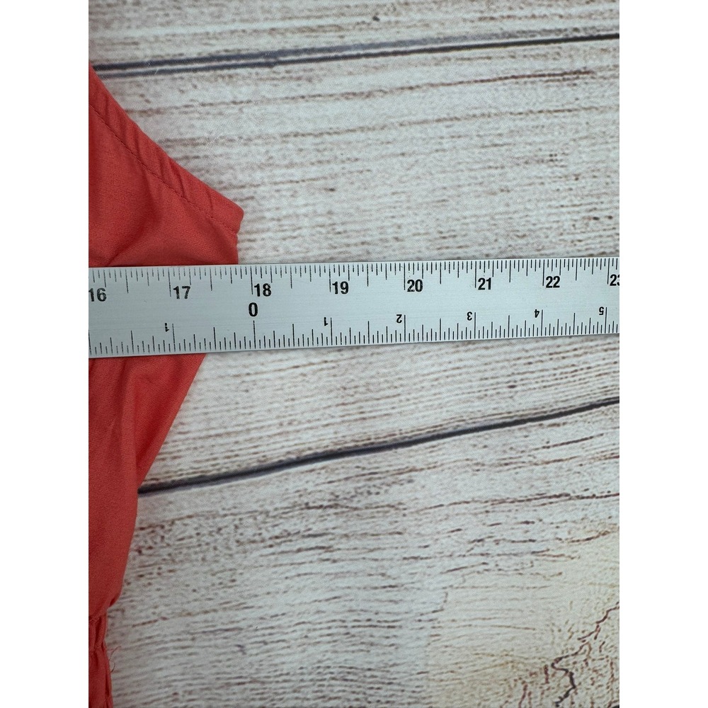 Maeve Anthropologie Maxi Dress Women Size 6 Coral Tiered Smocked V-Neck Cotton - Picture 7 of 9